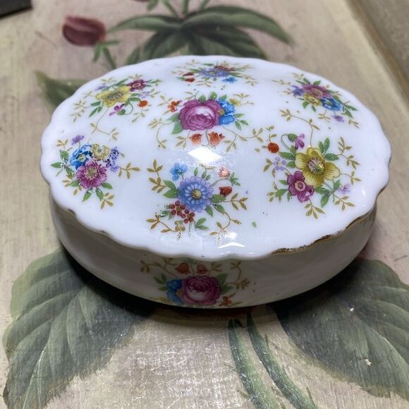 Vintage Floral Porcelain Trinket Dish Made in Japan - Picture 9 of 9